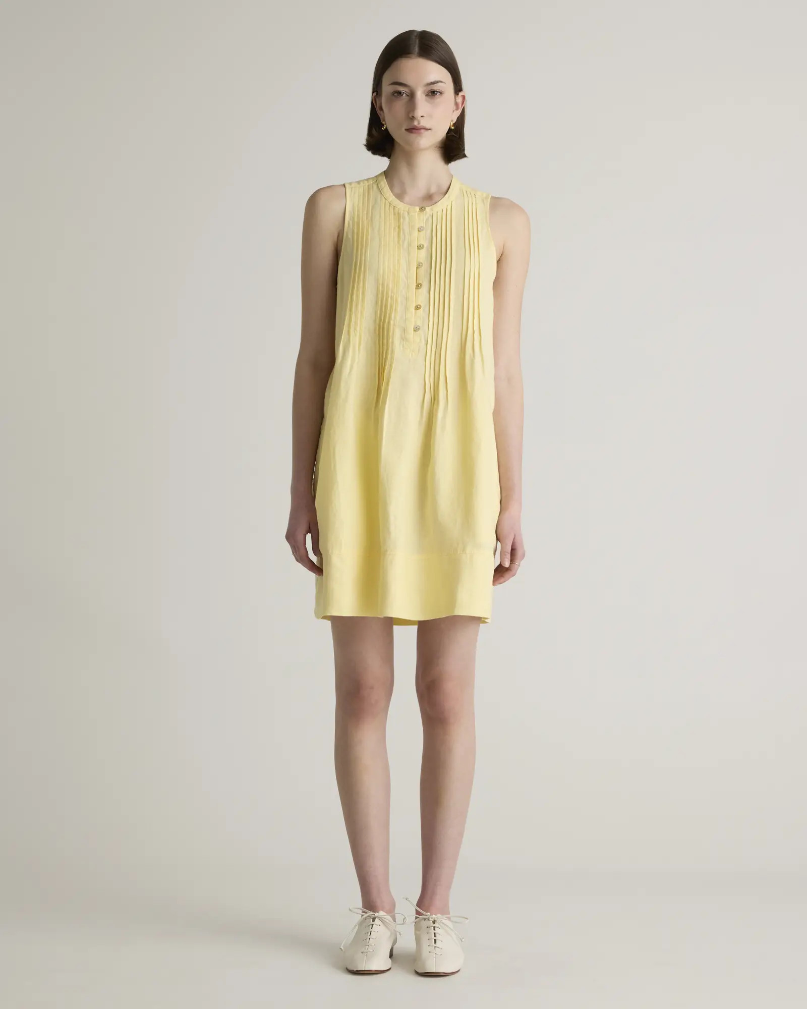 100% European Linen Sleeveless Swing Dress | Quince