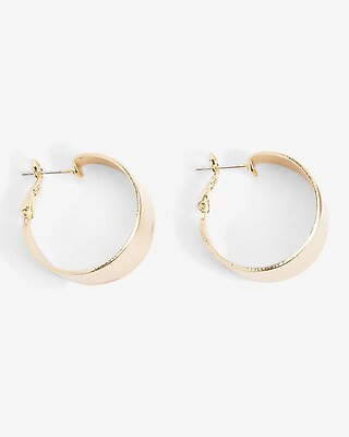 Wide Textured Hoop Earrings | Express