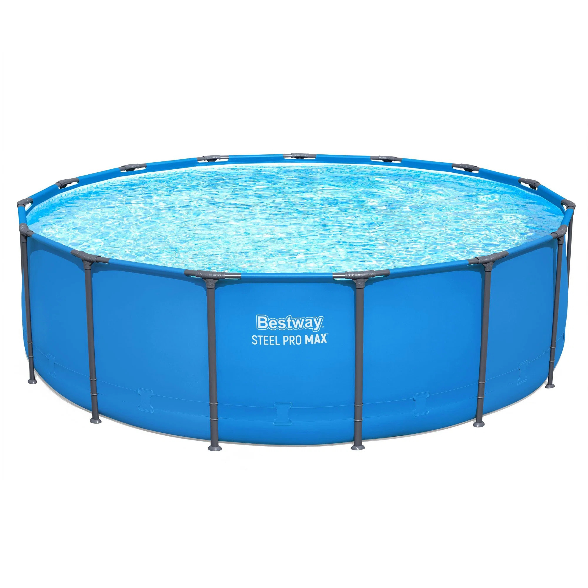 Bestway Steel Pro Round Above Ground Outdoor Backyard Swimming Pool | Wayfair North America