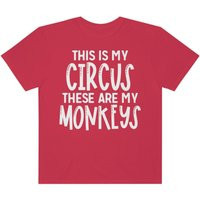 This Is My Circus These Are Monkeys Mom Life Struggle Bus Comfort Colors Unisex Short Sleeve Tee | Etsy (US)