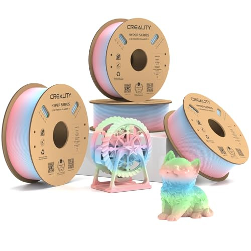 Official Creality Hyper PLA Filament Rainbow 4KG, Up to 600mm/s High Speed 3D Printer Filament PLA, No-Tangling Stronger Toughness Fit Most 3D Printers | Amazon (US)