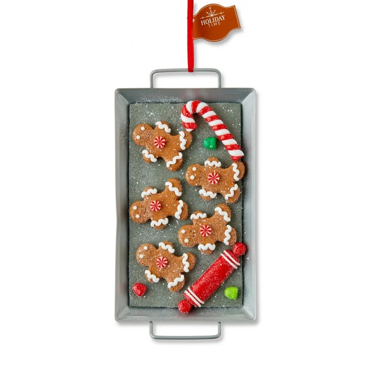 Jumbo Gingerbread Cookie Baking Tray Ornament, 7.5 in, by Holiday Time - Walmart.com | Walmart (US)