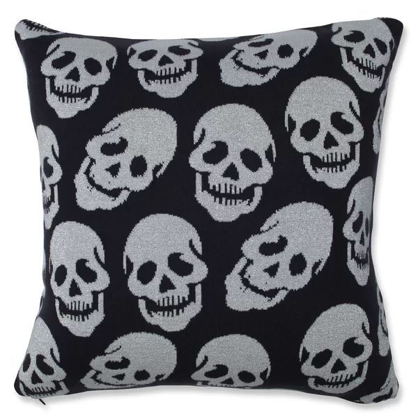 Derrick Glitzy Skulls Cotton Throw Pillow | Wayfair North America