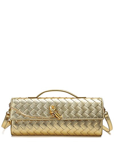 Woven Leather Clutch | Gilt & Gilt City