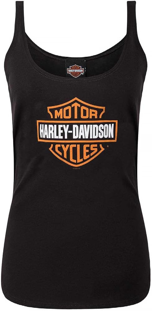 Harley-Davidson Women's Classic Bar & Shield Logo Full-Back Tank Top, Black | Amazon (US)