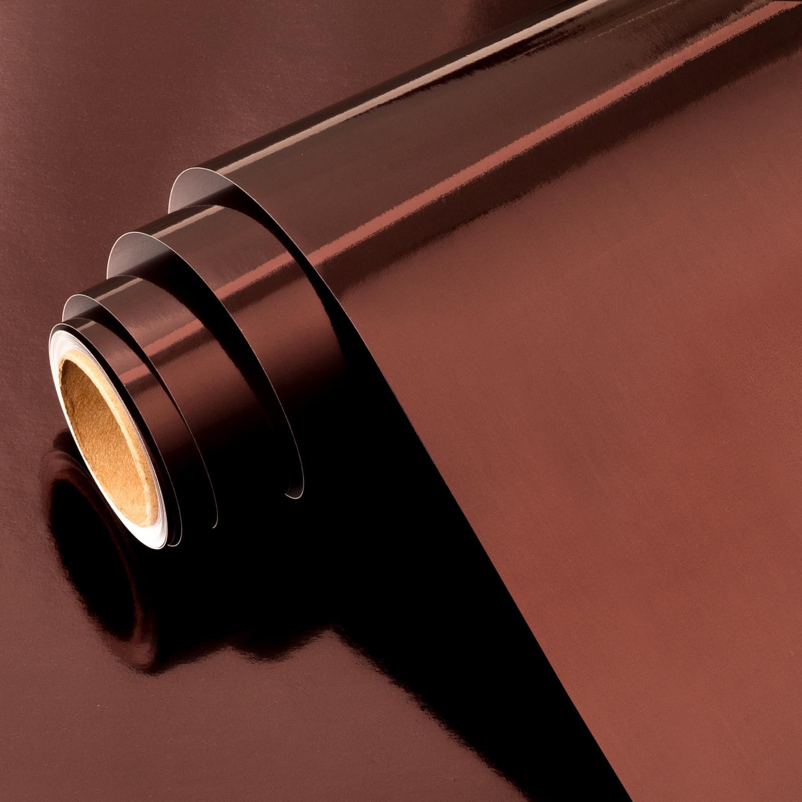 MAYPLUSS Chocolate Brown Wrapping Paper Roll, Solid Color Metallic Gift Wrapping Paper with Cutli... | Amazon (US)