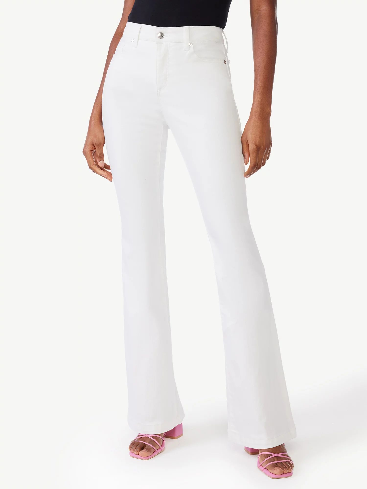 Scoop Women's High Rise Flare Jeans, Sizes 0-18 | Walmart (US)