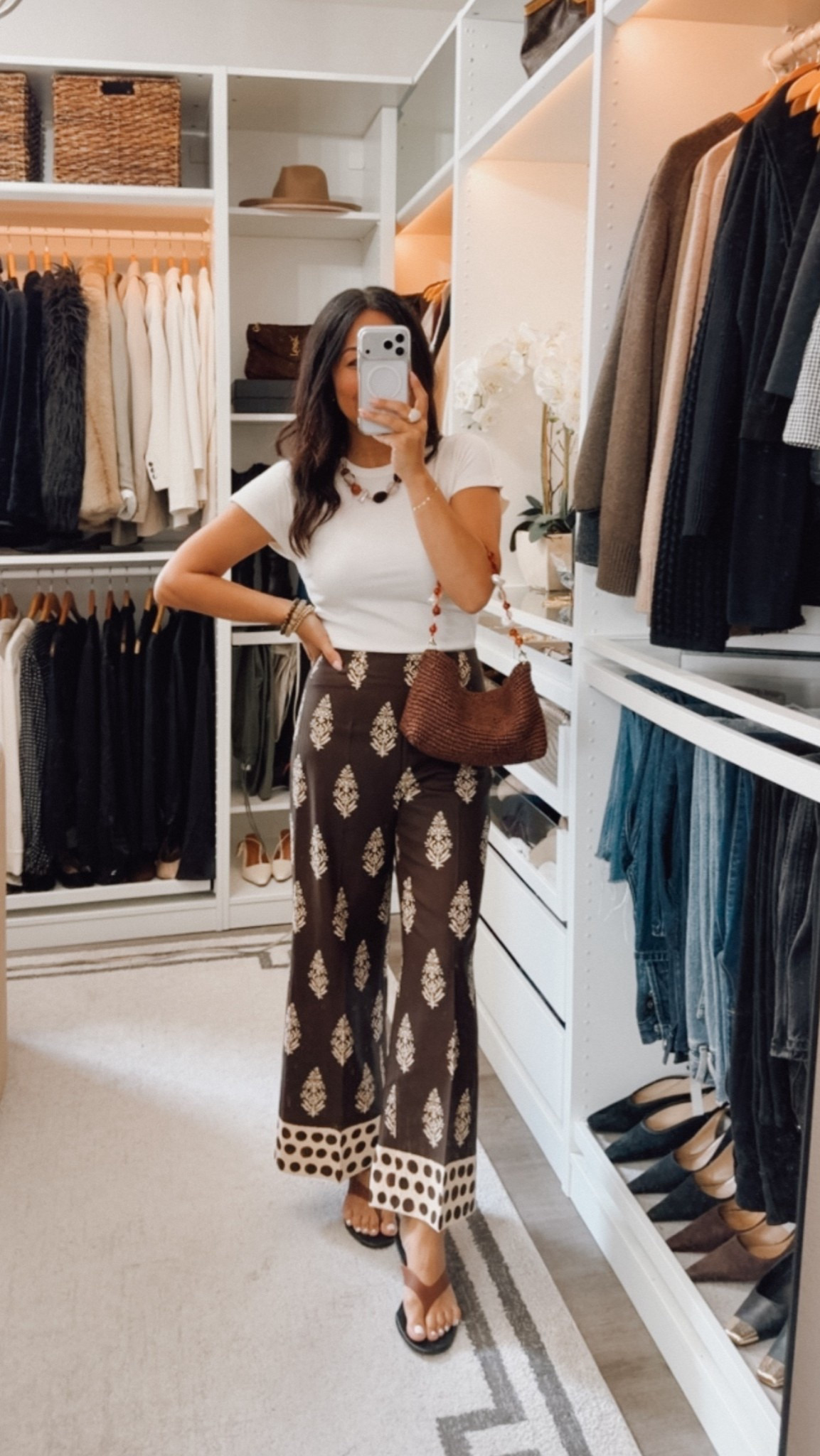 J.crew’s print of the season👏🏽 pants are a 12/10 don’t sleep on these- wearing a size 2 
Ribbed tee wearing a small

#LTKootd #LTKOver40