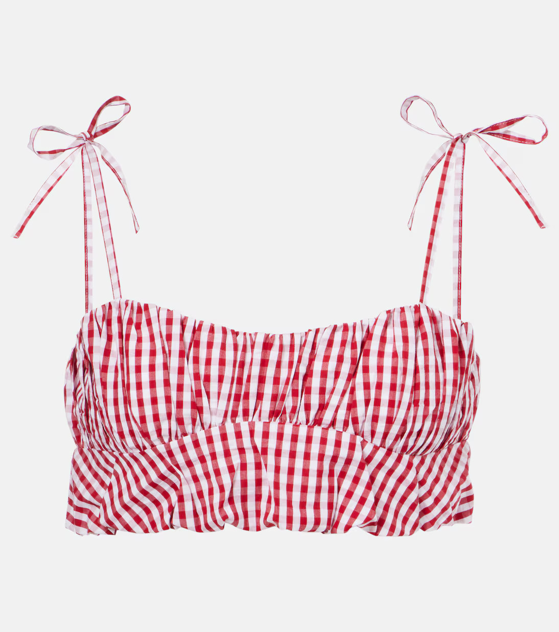 Mira gingham cotton poplin crop top | Mytheresa (US/CA)