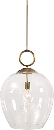 Uttermost Calix Pendant Light in Aged Brass | Amazon (US)