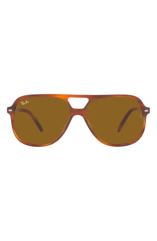 Ray-Ban Bill 60mm Square Sunglasses in Striped Havana/Brown at Nordstrom | Nordstrom