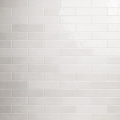 Ackland Hoku Pearl White 3 in. x 12 in. Glossy Ceramic Subway Tile | Amazon (US)