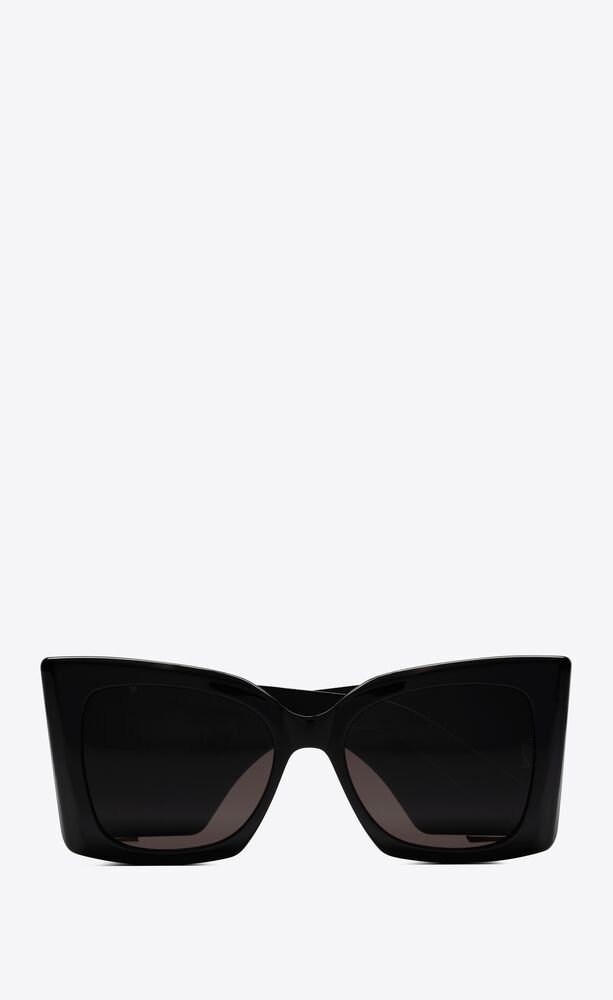 SUNGLASSES WITH OVERSIZED CAT-EYE FRAMES IN ACETATE, WITH NYLON LENSES AND A CASSANDRE ON WIDE TE... | Saint Laurent Inc. (Global)