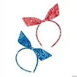 Bandana Print Bow Headband - Apparel Accessories - 6 Pieces | Walmart (US)