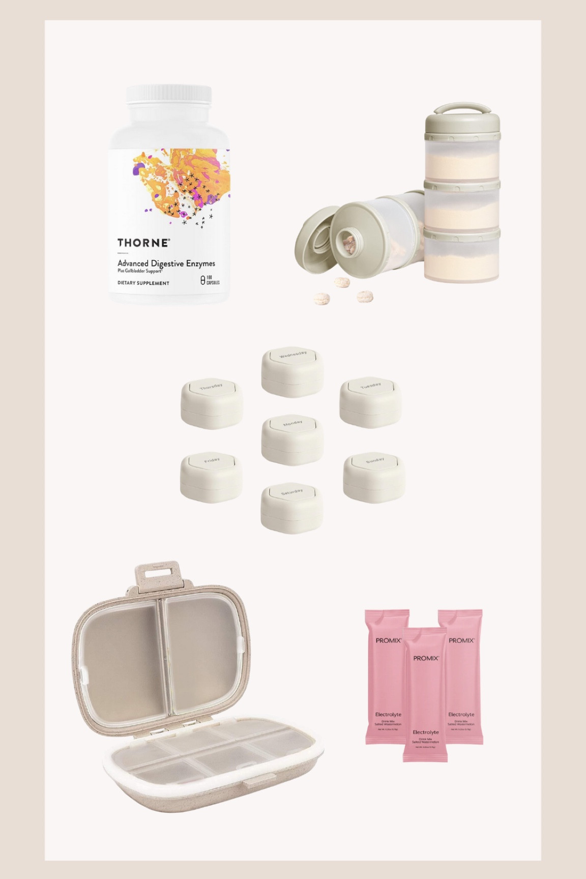 Supplement essentials for summer travel! 🧡 #travelorganizer #supplement-organizer #pillorganizer #digestiveenzymes #electrolytes

#LTKTravel #LTKSummerEdit #LTKFindsUnder100