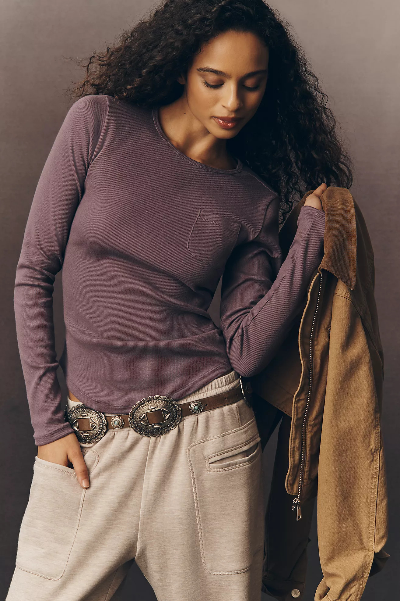 Pilcro Long-Sleeve Pocket Tee | Anthropologie (US)