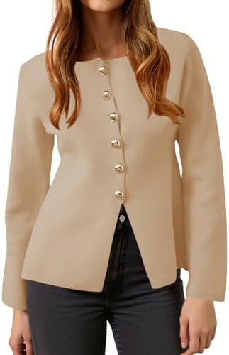 Cicy Bell Womens Button Up Cardigan Sweaters Lightweight Long Sleeve Knit Tops Business Casual Ro... | Amazon (US)