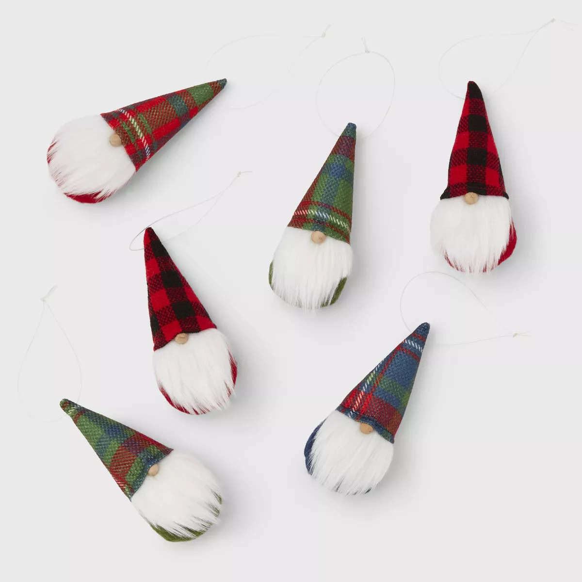 8pc Fabric Gnome Christmas Tree Ornament Set - Wondershop™ | Target