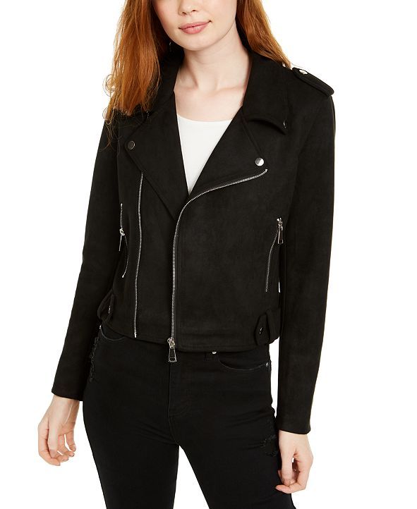 Vigoss Jeans Faux Suede Moto Jacket & Reviews - Jackets & Vests - Juniors - Macy's | Macys (US)