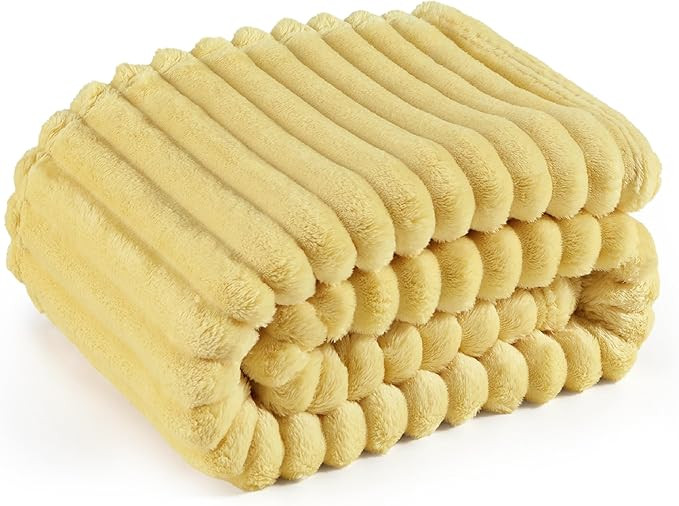 Bedsure Yellow Throw Blanket for Couch - GentleSoft Cozy Soft Blankets for Women, Cute Small Flee... | Amazon (US)