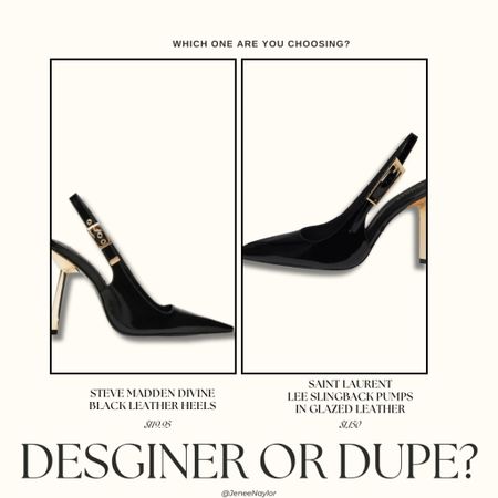 Designer or Dupe: Steve Madden vs. YSL. Which one are you choosing?



#LTKShoeCrush #LTKStyleTip