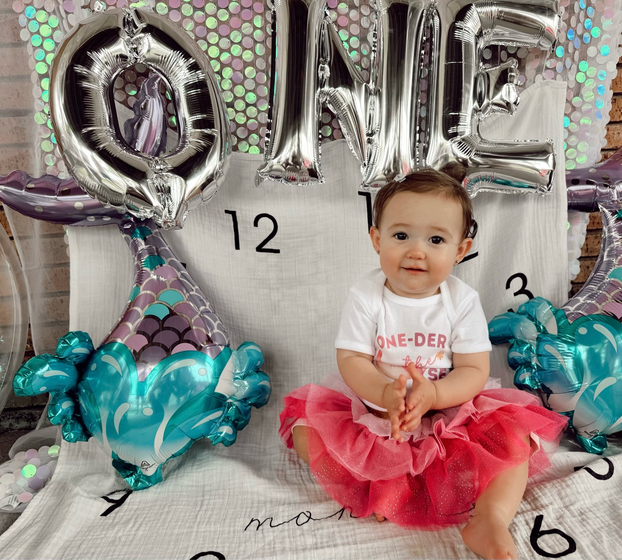 Mermaid One year Old birthday Milestone Set-up 

#LTKBaby #LTKSeasonal #LTKKids