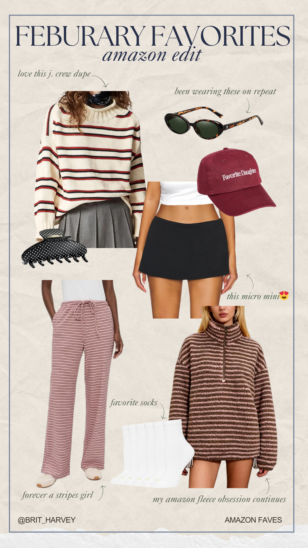 February favorites = the pieces I actually reach for on repeat 🤍

#ltkfinds #amazonedit #amazonmusthaves #dailyoutfit #effortlessstyle #cozyfits #stripedstyle #wintertowardsspring #amazonhaul #ltkunder50 

 