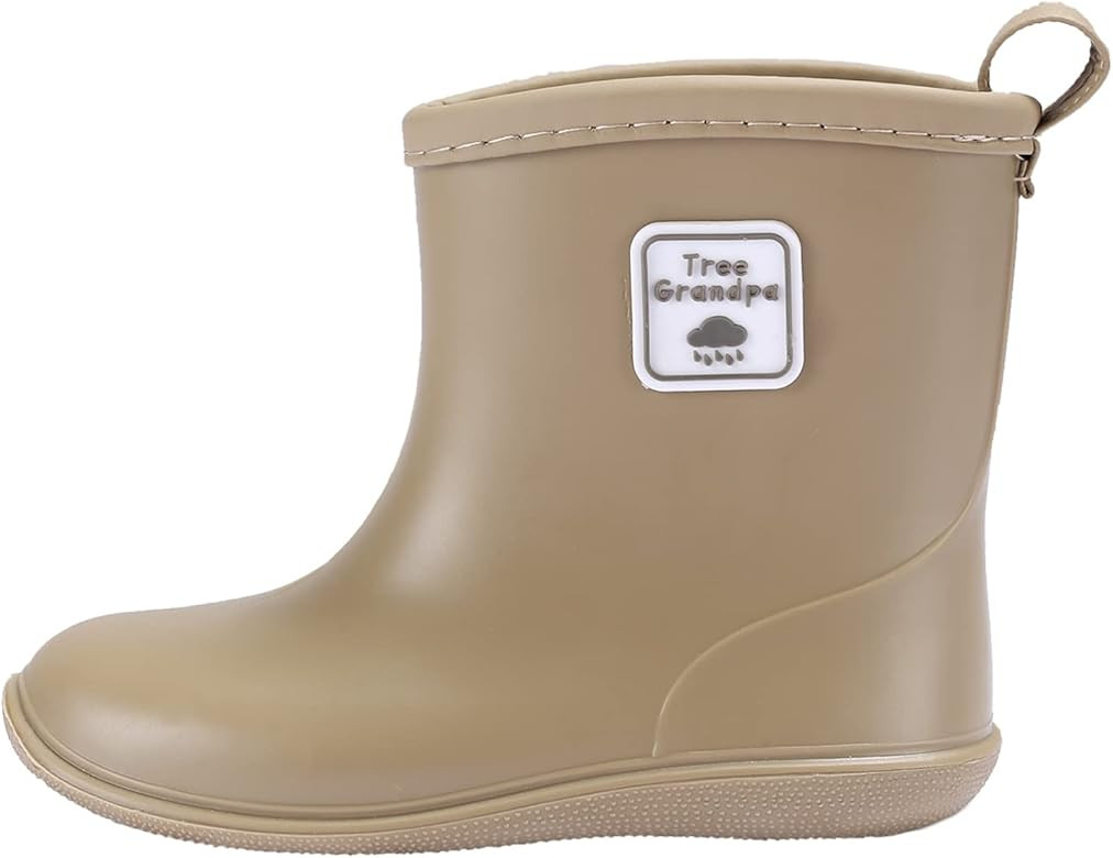 Tree Grandpa Toddler Rain Boots for Boys Girls Waterproof Baby Kids Rain Boots With Easy-on | Amazon (US)