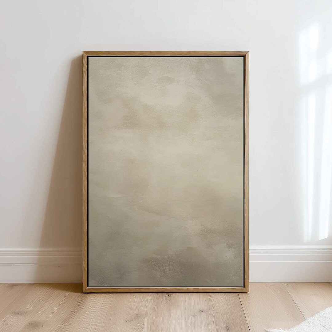 Plank & Pillow Framed Canvas Dreamy Neutral Painting | Neutral Print | Abstract Painting | Floate... | Etsy (US)