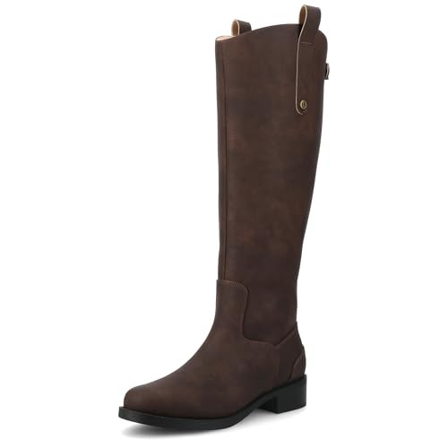 Journee Collection Women's Gema Knee-High Riding Boots, Vintage/Chocolate, 9.5 | Amazon (US)