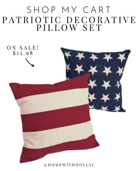 Patriotic pillow set -On sale for under $20 for the pair!

#LTKSeasonal #LTKfamily #LTKhome