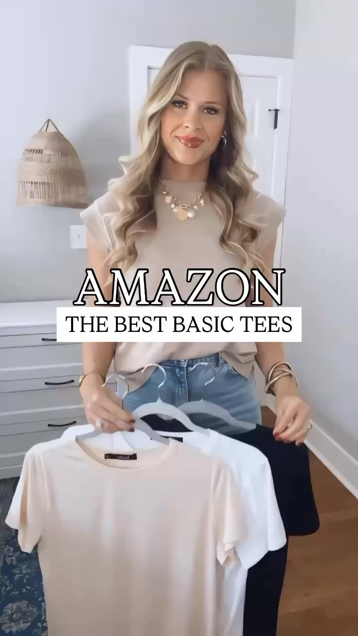 Basic but not boring 👏🏼 These tees come in a 3 pack, are soft and stretchy, have a longer length, and can be worn both alone and as a layering tee!

Wearing size medium!

#basics #basictee #casualoutfitideas #casualoutfits
basic tee, white tee, wide leg jeans, everyday bra, fall casual outfit, amazon outfit, mom outfit, mom ootd, amazon haul, look for less, millennial style, mom fashion, affordable style

#LTKootd #LTKmomlife #LTKgrwm