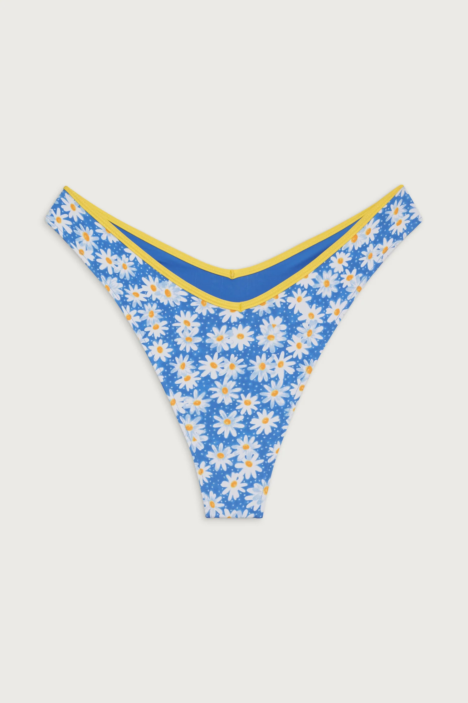 Enzo Cheeky Bikini Bottom - Blue Daisy | Frankies Bikinis