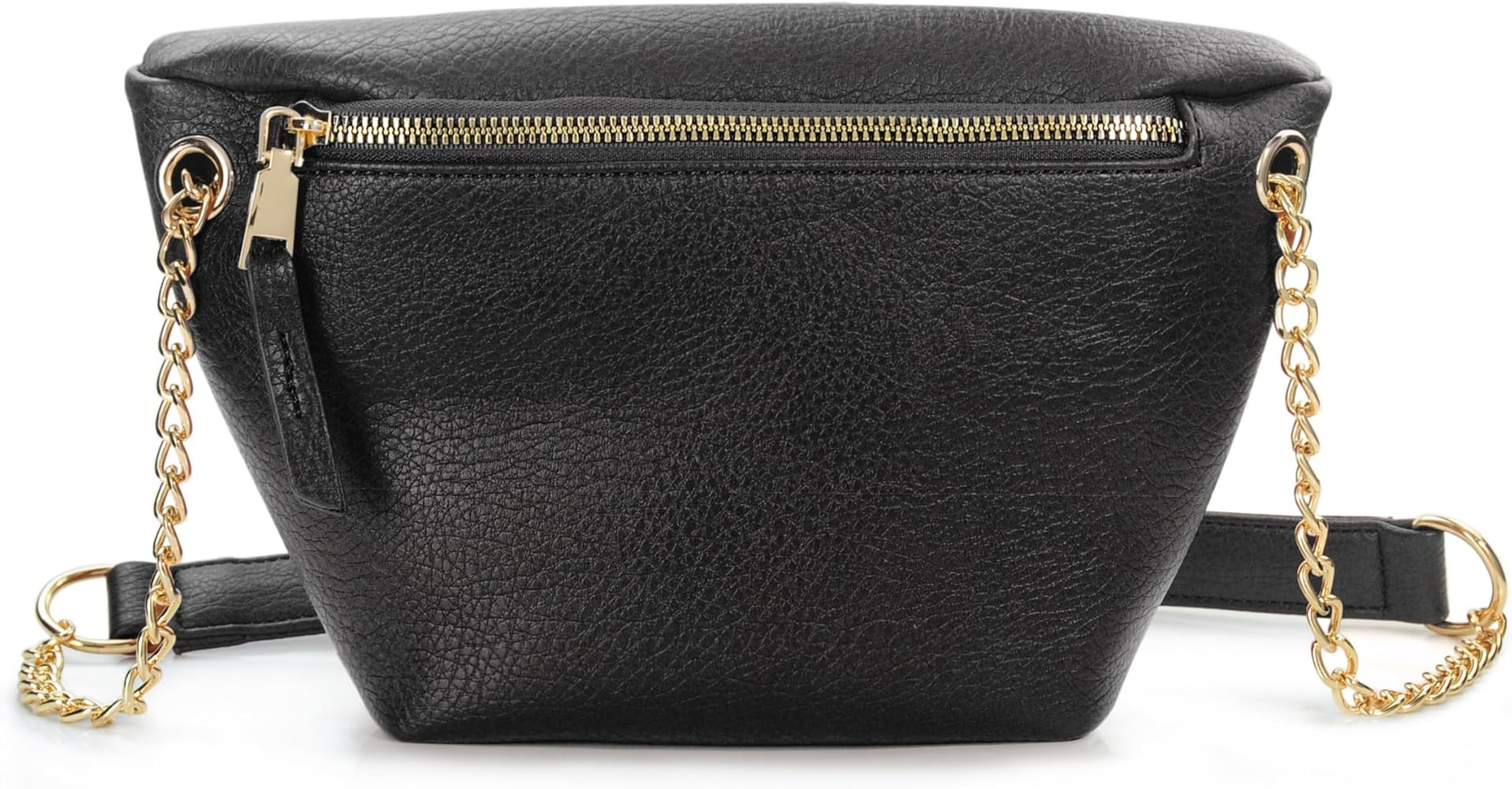 Fanny Pack for Women Vegan Leather Cross body Chain Belt Purse Chest Bag Bum Hip Waist Pack for T... | Amazon (US)