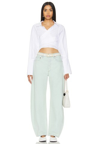 Luna Pieced Jeans in Mint | Revolve Clothing (Global)