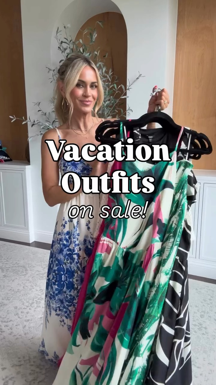 Vacation dresses for your upcoming vacation - some of these dresses would be so pretty for a wedding guest dress too! Love the bold prints, flowy silhouettes and matching set tha can be styled multiples ways!

#vacationoutfits #beachoutfits

#LTKTravel #LTKgrwm #LTKootd