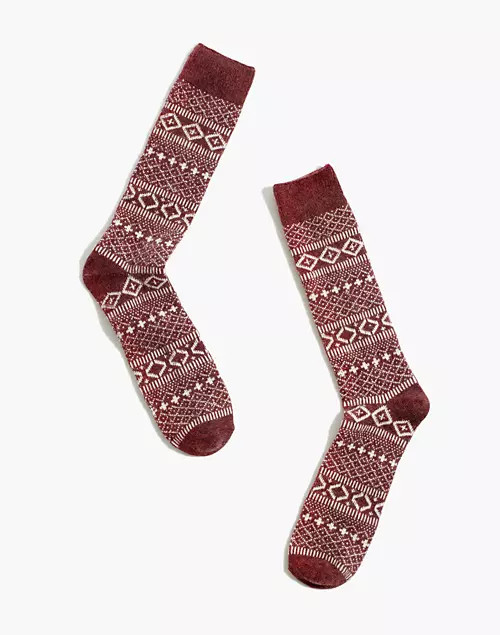 Fair Isle Crew Socks | Madewell