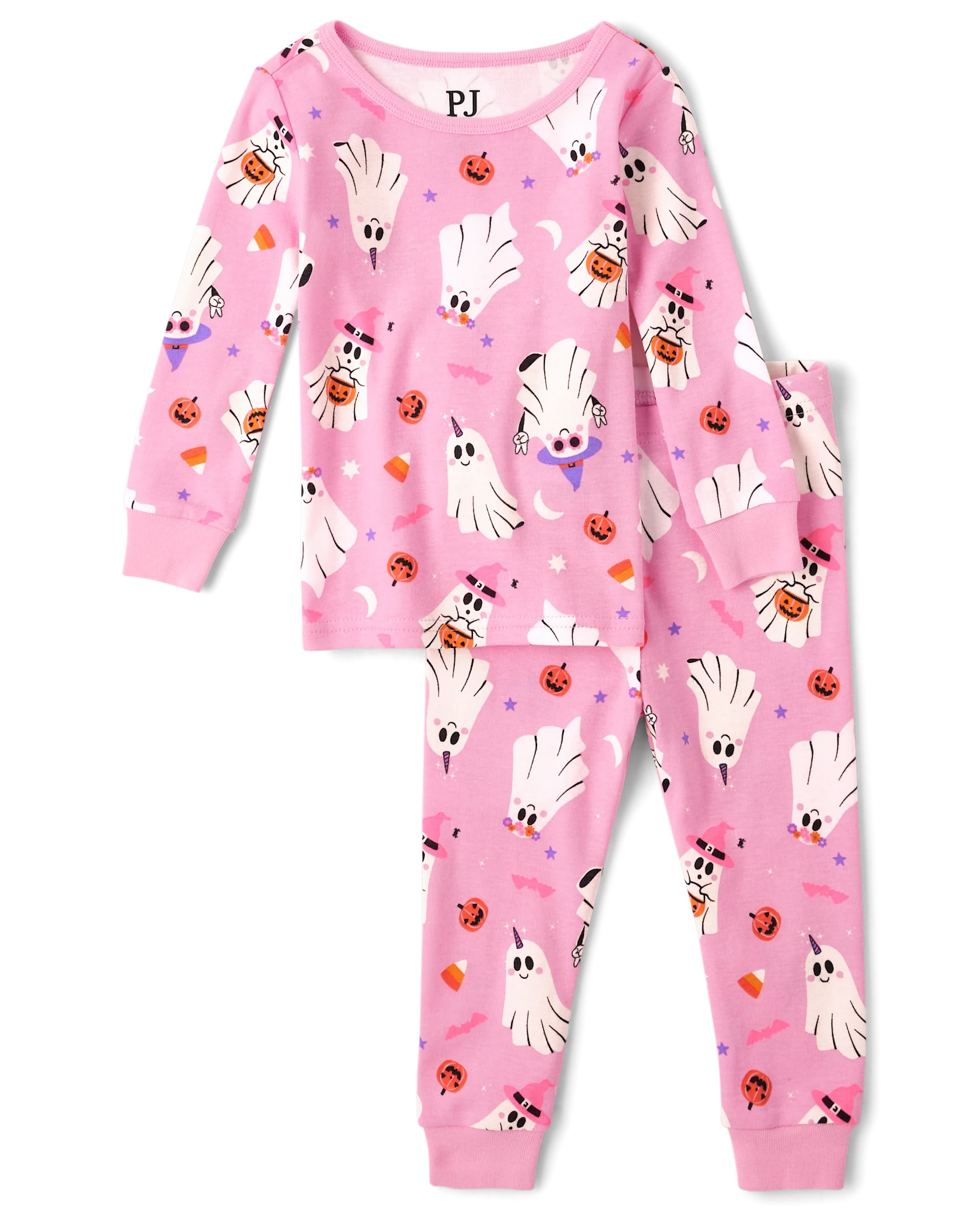 Baby And Toddler Girls Glow Ghost Snug Fit Cotton Pajamas - luau | The Children's Place