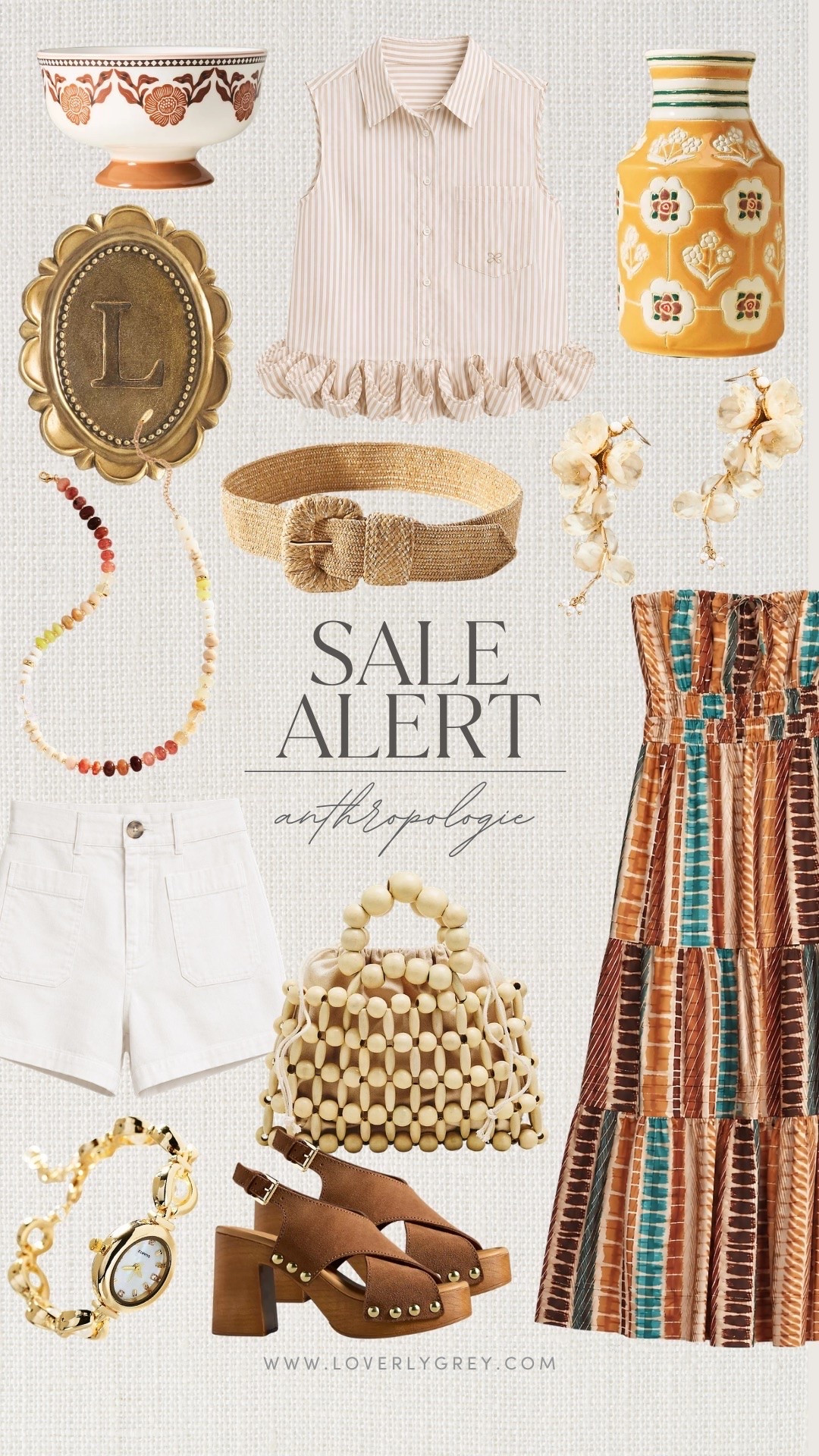 Anthropologie sale finds that feel effortlessly elevated 🤎 Loving the textures, woven accessories, warm neutrals, and statement maxi for spring and summer styling. These pieces are perfect for vacation dinners, brunch, and transitional outfits. Get 20% off your purchase with code LOVERLY20 at checkout!

loverly grey, anthropologie sale, neutral summer outfits, woven accessories, resort wear, summer capsule wardrobe, boutique style, chic neutral fashion

#LTKTravel #LTKSeasonal #LTKSaleAlert