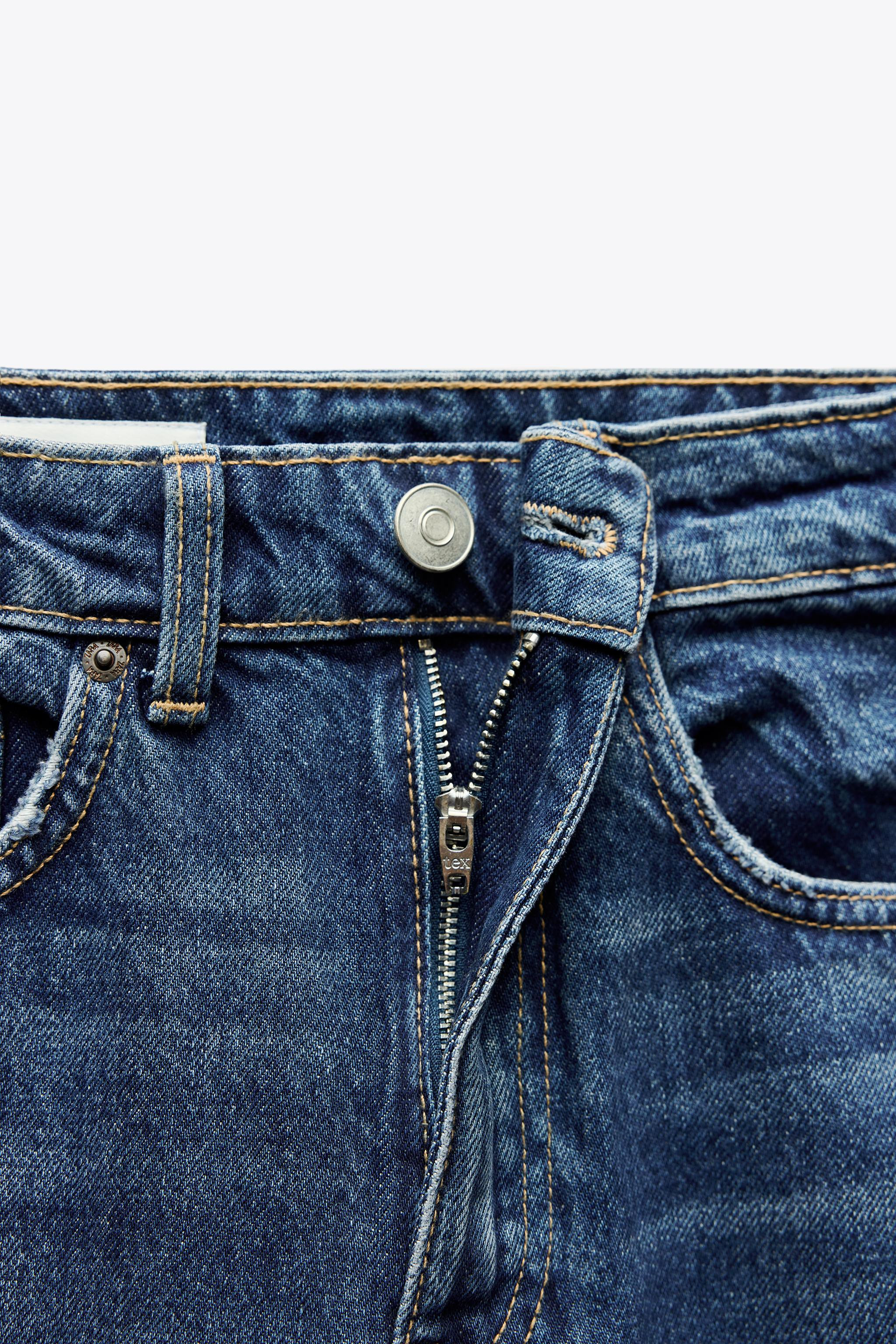 HIGH-WAISTED TRF MOM FIT JEANS | Zara Canada