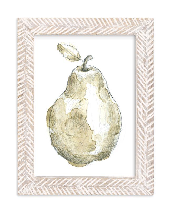 "Eat More Fruits - Pear" - Drawing Art Print by Susanne Kasielke. | Minted