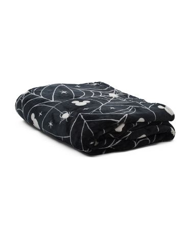 Spooky Spiderwebs Halloween Blanket | TJ Maxx