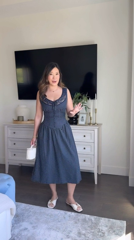 Target dress that looks designer!
Size Small, but size up if larger chested

Target fashion, affordable fashion, polka dots, trending, midi dress, look for less, navy dress, summer style, tcs, cool mom outfit

#LTKootd #LTKSeasonal #LTKPetite