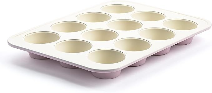 GreenLife Bakeware Healthy Ceramic Nonstick, 12 Cup Muffin and Cupcake Baking Pan, PFAS-Free, Pin... | Amazon (US)