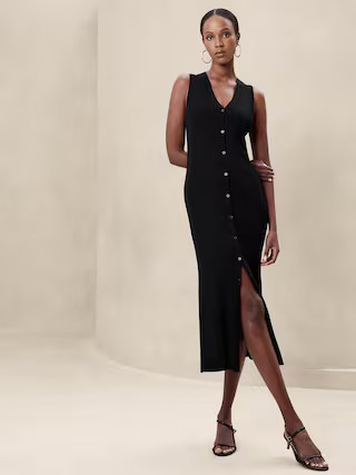 Ribbed Midi Sweater Dress | Banana Republic Factory
