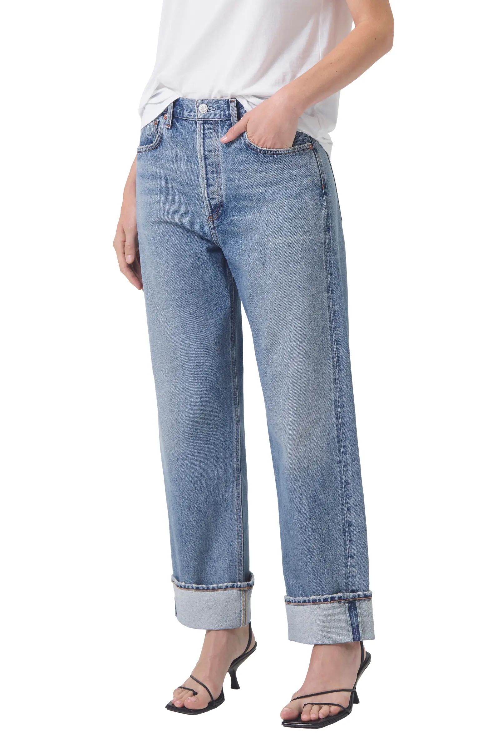 Fran High Waist Wide Straight Leg Jeans | Nordstrom