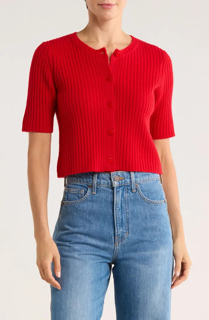 Short Sleeve Cashmere Cardigan | Nordstrom Rack