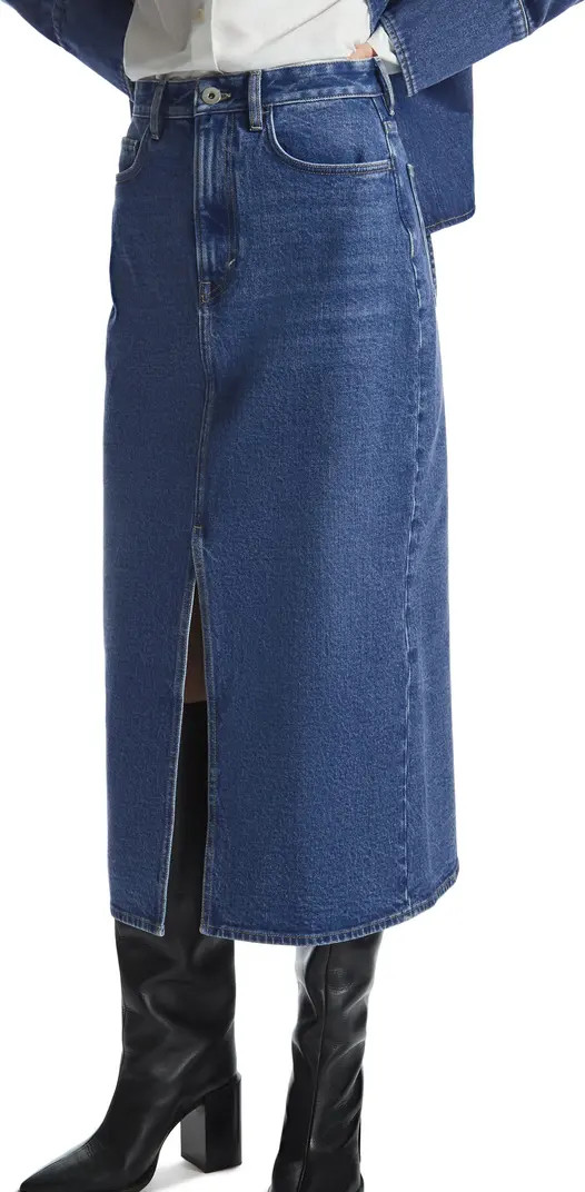 Stretch Organic Cotton Denim Pencil Skirt | Nordstrom