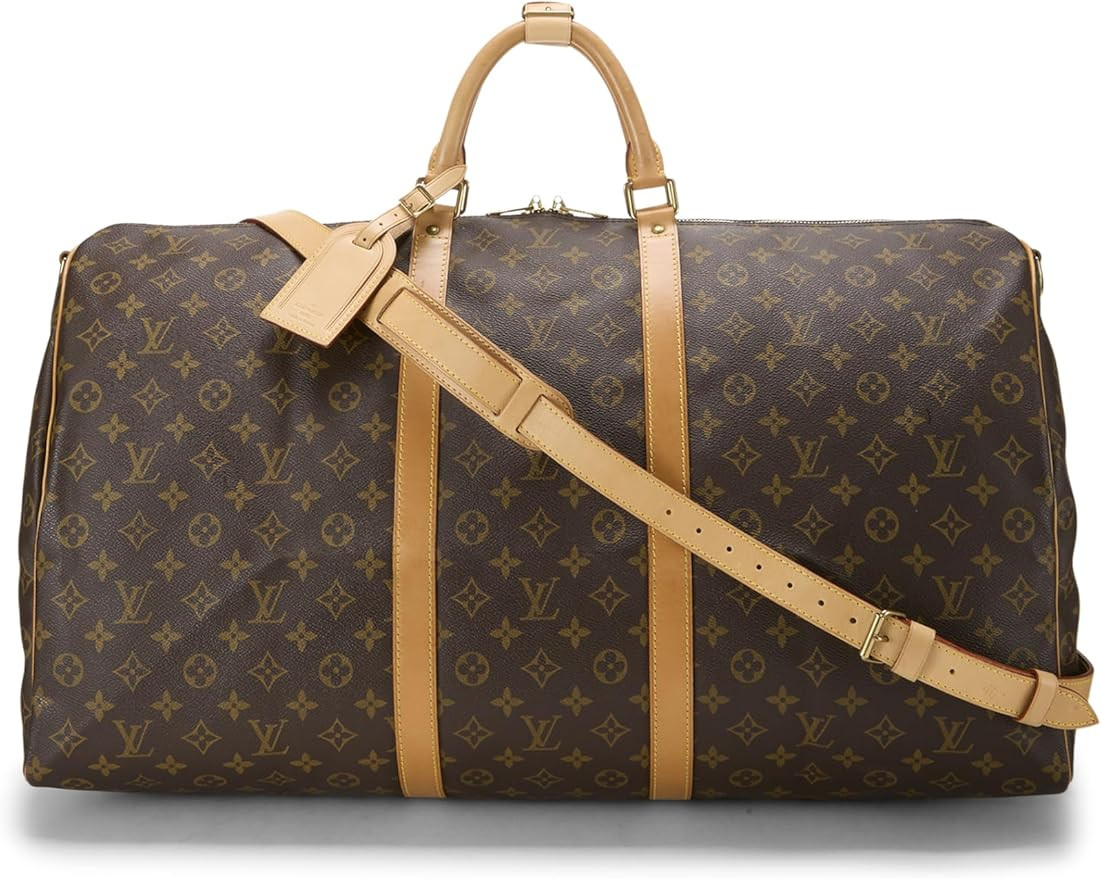 Amazon.com: Louis Vuitton, Pre-Loved Monogram Canvas Keepall Bandouliere 60, Brown : Amazon Luxur... | Amazon (US)