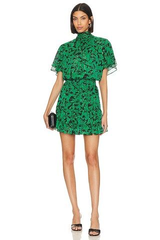 MISA Los Angeles Saffie Dress in Emerald Abstract from Revolve.com | Revolve Clothing (Global)